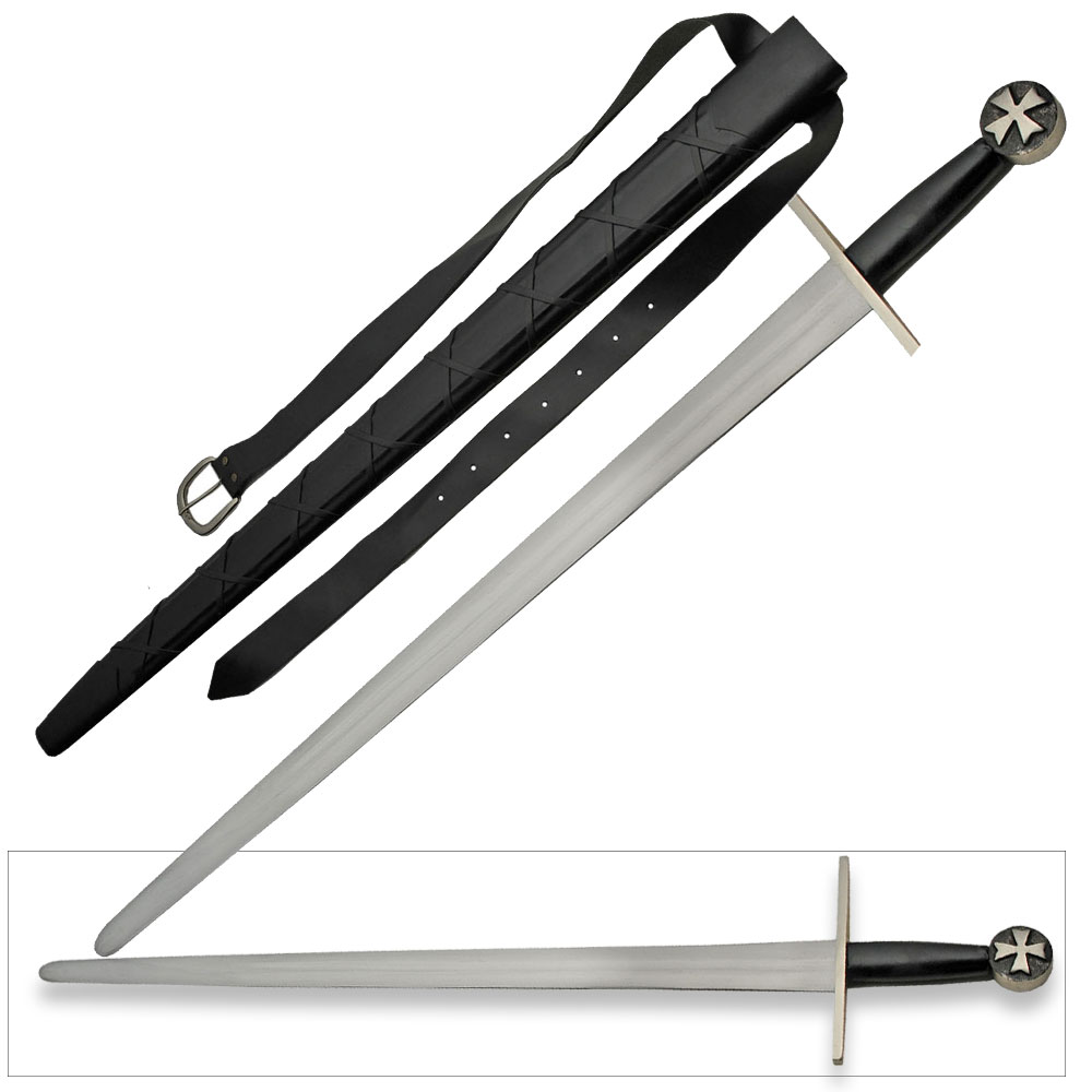 Cross Guard Sword with Hard Scabbard 37" Overall