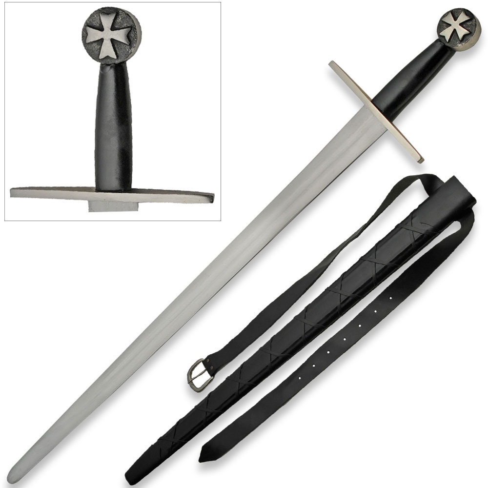 Cross Guard Sword with Hard Scabbard 37" Overall