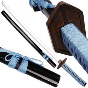 Aizen Sousuke Darker Anime Wooden Sword Replica | Blue
