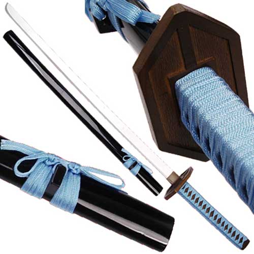 Aizen Sousuke Darker Anime Wooden Sword Replica | Blue