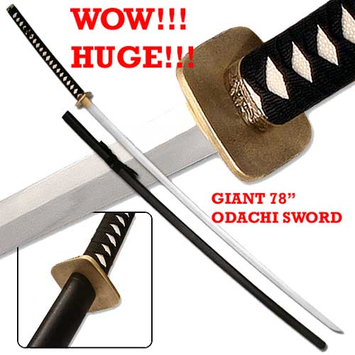 78" Odachi Sword Massive Japanese Nodachi Katana - Horse Cutting Sword