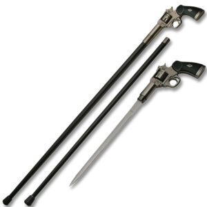 Revolver Style Handle Cane Sword Cane