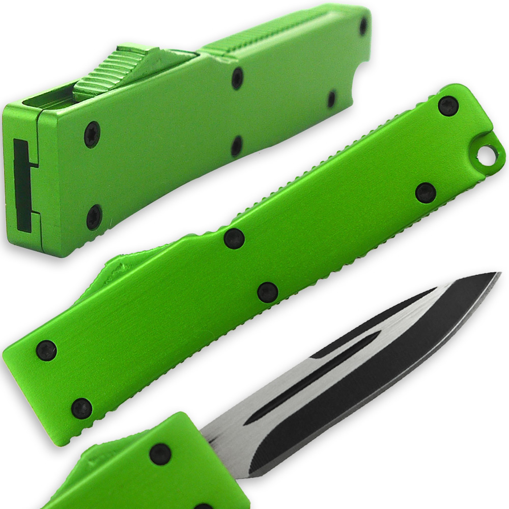 Electrifying California Legal OTF Dual Action Knife (Green)