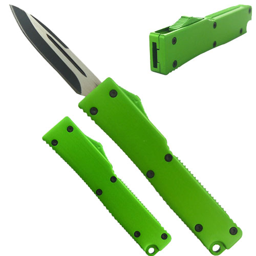 Electrifying California Legal OTF Dual Action Knife (Green)