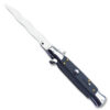 9.5" Anomaly Stiletto Black Automatic Knife - Kris Satin Plain