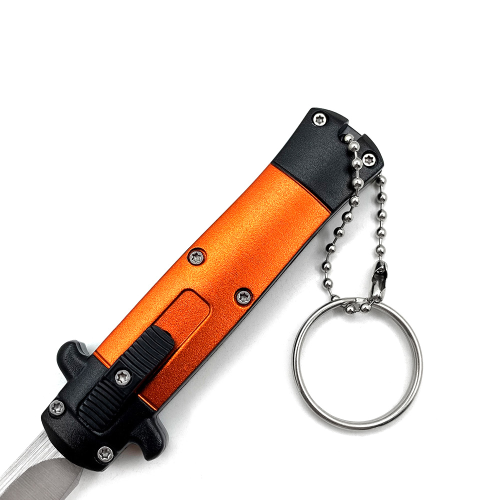 Mini Orange Key Chain OTF Knife