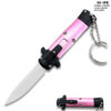 Mini Pink Key Chain OTF Knife Drop Point