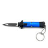 Mini Blue Key Chain OTF Knife Double Edge Blade