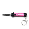 Mini Pink Key Chain OTF Knife Double Edge Blade
