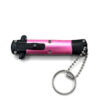 Mini Pink Key Chain OTF Knife Double Edge Blade