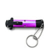 Mini Purple Key Chain OTF Knife Double Edge Blade