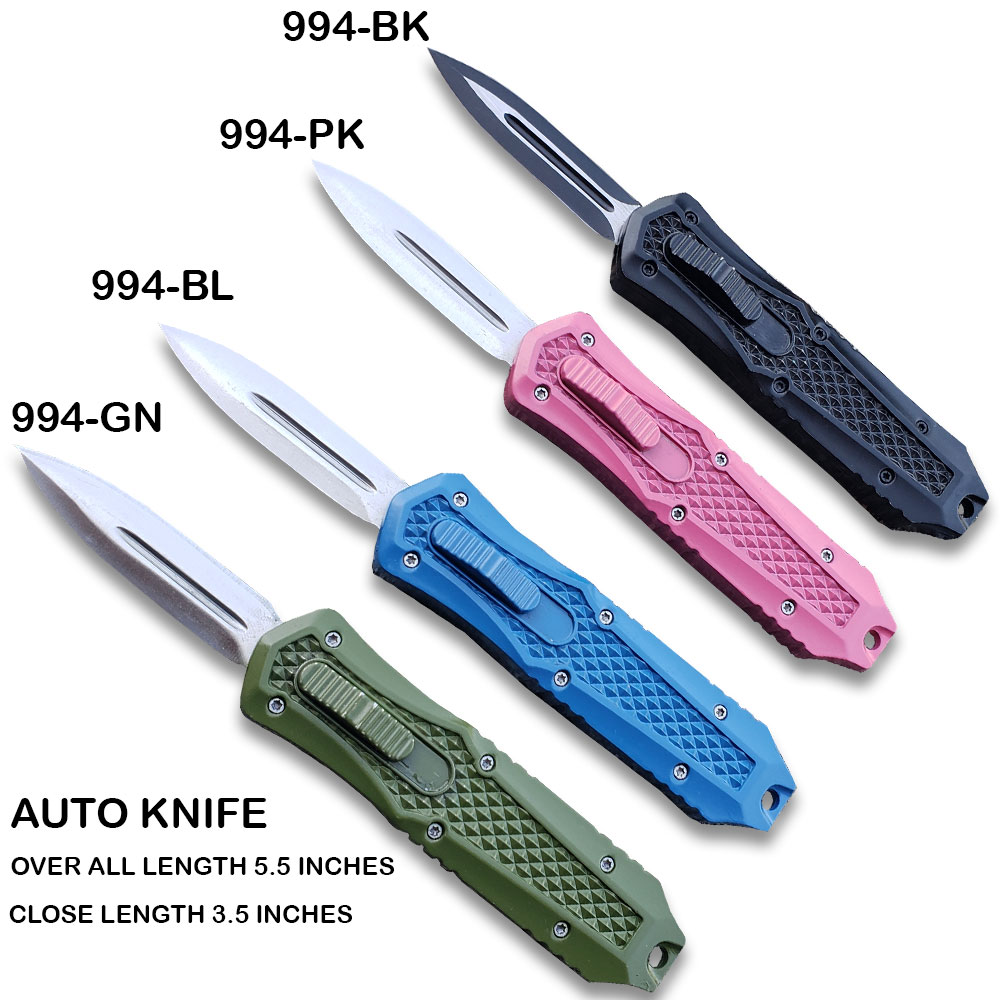 Legends Micro Green OTF Double Edge Blade Knife Out The Front