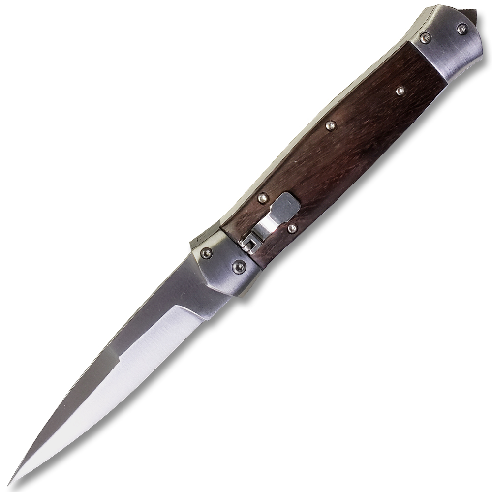 Europe Leverlock Auto Knife Wood Handle Limited Edition
