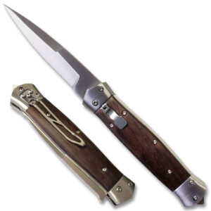Europe Leverlock Auto Knife Wood Handle Limited Edition