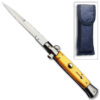 Gold Classic Stiletto Auto Knife Gold Color Handle