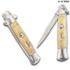 AKC Edition Silver Blade Automatic Stiletto Knife Bone Handle