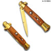 AKC Edition Blade Automatic Stiletto Knife Wood Handle
