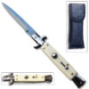 AKC Edition Blade Automatic Stiletto Knife Ivory Handle