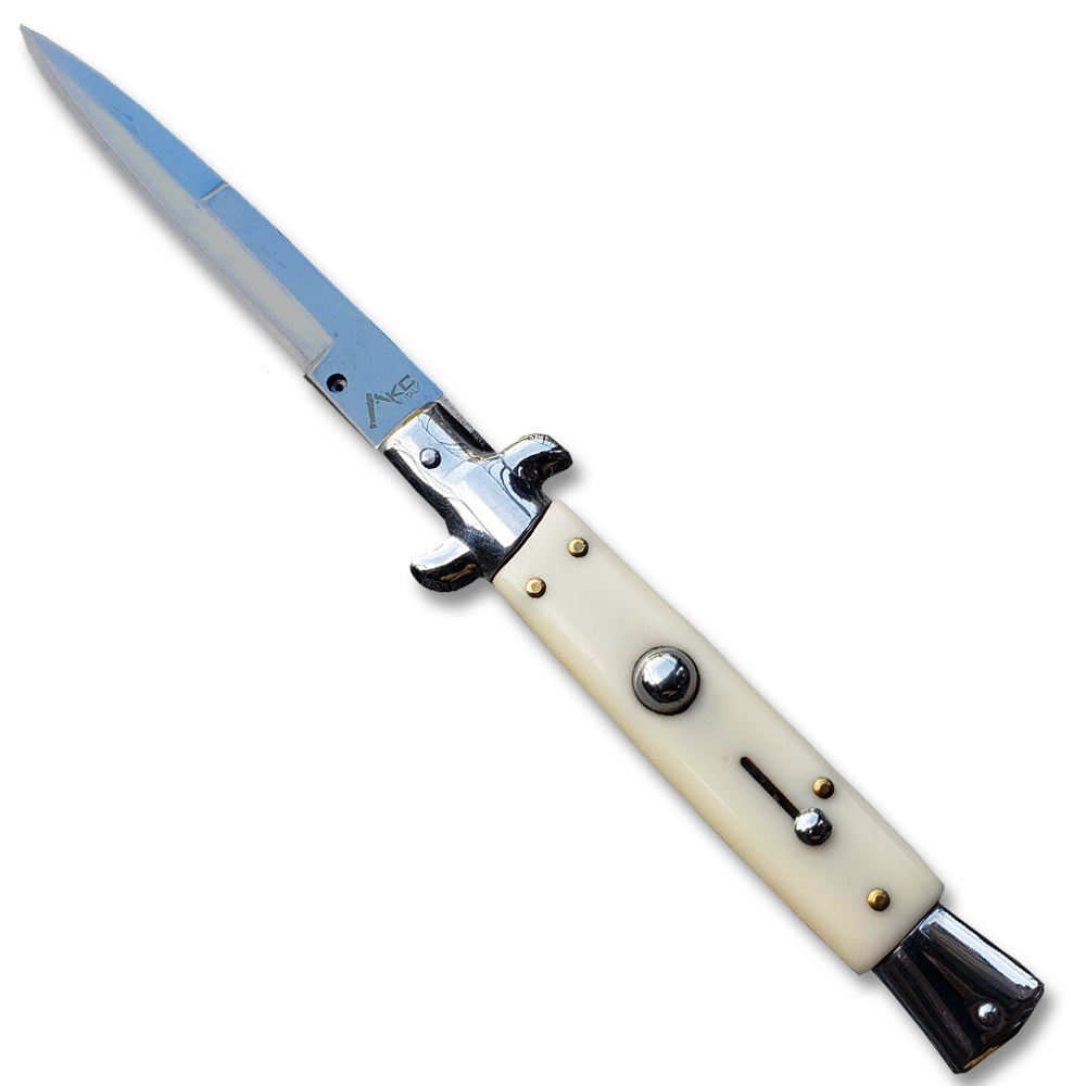 AKC Edition Blade Automatic Stiletto Knife Ivory Handle