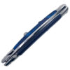 Blue Italian 9.75"  Stiletto Switch Curved Blade Pocket Knife