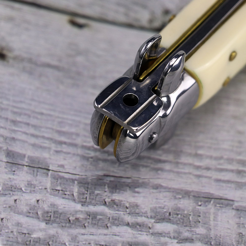 Big Boy White Italian Switchblade Automatic Knife, 13 inches