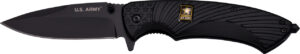 Officially Licensed US Army Spring Assisted Tactical Survival Knife BLACK
