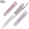 Drop point Sharp Edge Butterfly Red and Silver Blade Ltd. Edition