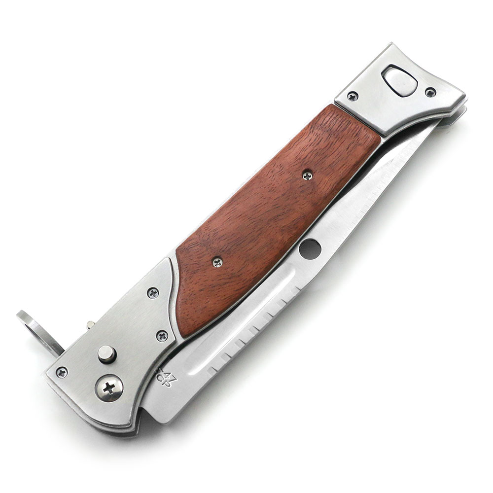 13" World War II Bayonet Auto Knife Push Button Drop Point Blade