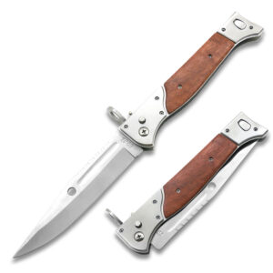 13" World War II Bayonet Auto Knife Push Button Drop Point Blade