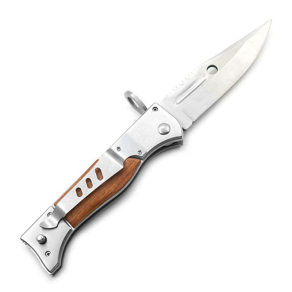 10.5" World War II Bayonet Auto Knife Push Button Drop Point Blade w/Pocket Clip