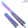 Tanto Titanium  Balisong  Two-Tone Titanium Coated Butterly Knife