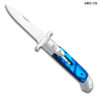 Lever Lock Swinguard Guard Automatic Knife with Blue Pearl Handle