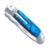 Lever Lock Swinguard Guard Automatic Knife with Blue Pearl Handle