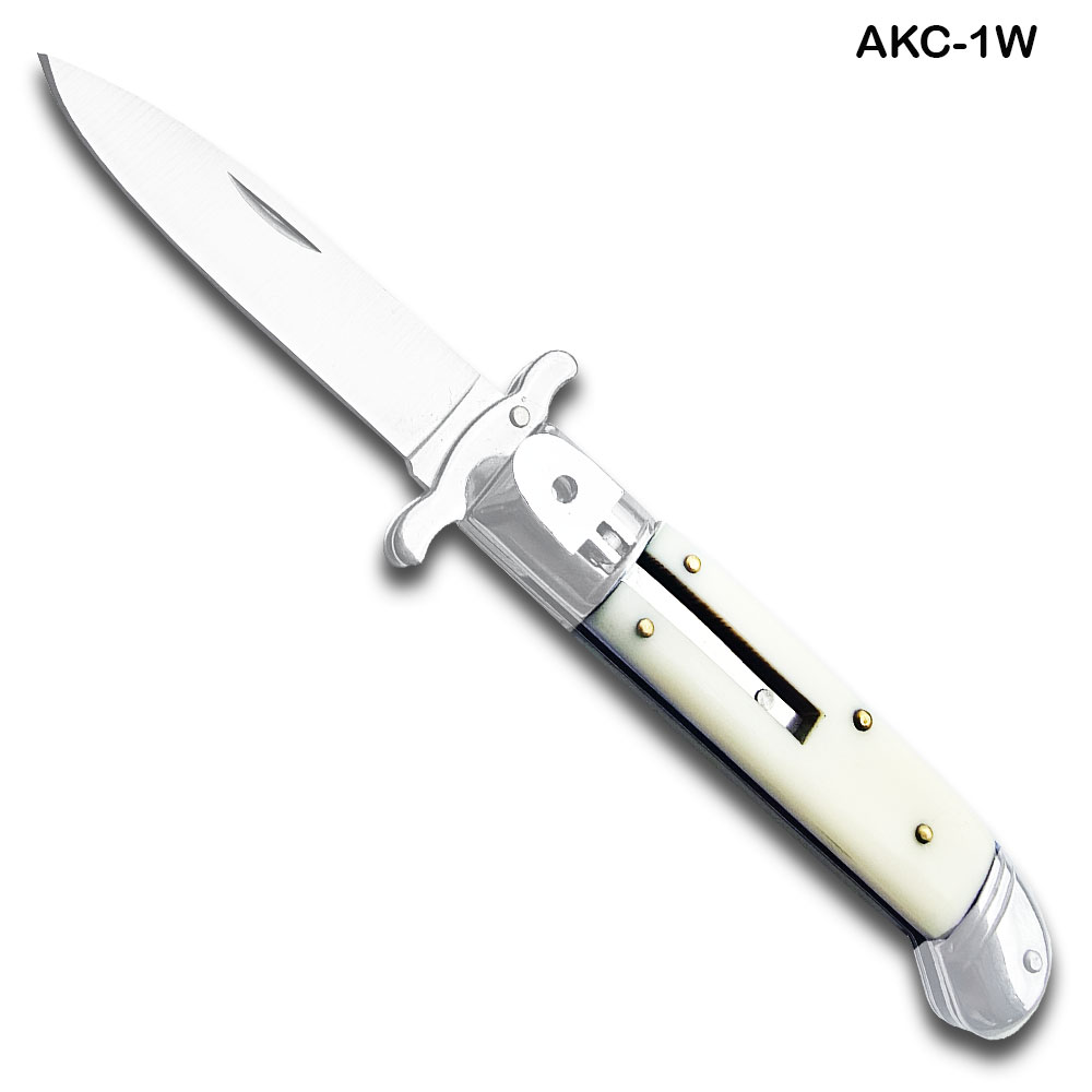 Lever Lock Swinguard Guard Automatic Knife with Ivory Handle