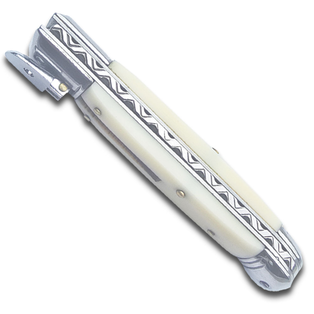 Lever Lock Swinguard Guard Automatic Knife with Ivory Handle