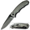 Delta Automatic Knife Gray Aluminum Handle