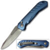 Delta Automatic Knife Blue Aluminum Handle