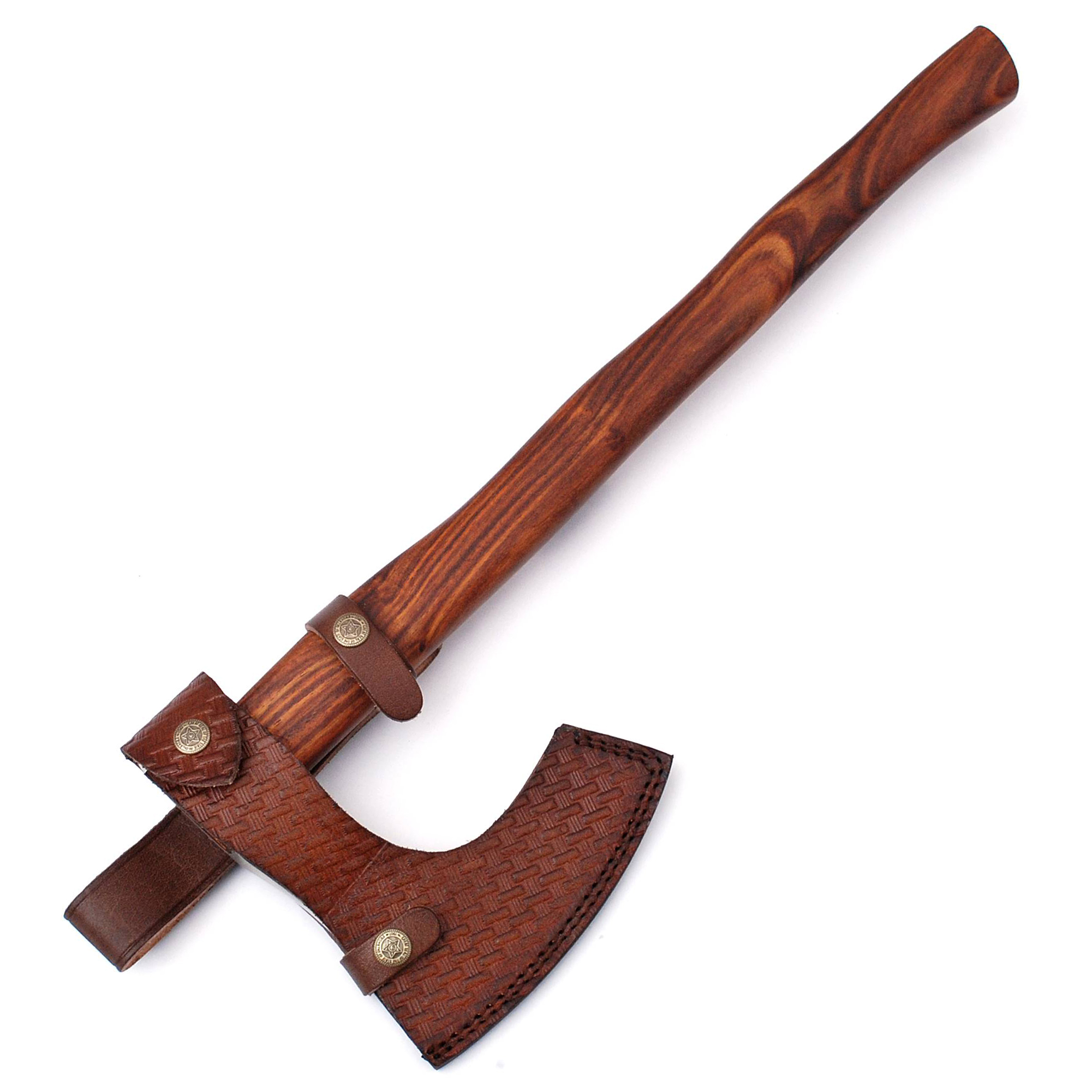 WHITE DEER  Custom Hand Forged  Viking Sorcerer Fantasy Axe With  Etched Carbon Steel Head