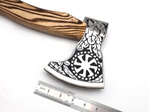 Viking Pagan Slavic Symbol Sun Wheel Star of Russia Viking Axe of Perun Axe