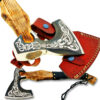 WHITE DEER Hand Forged Viking Axe With Custom Viking Etched on  Carbon Steel Head
