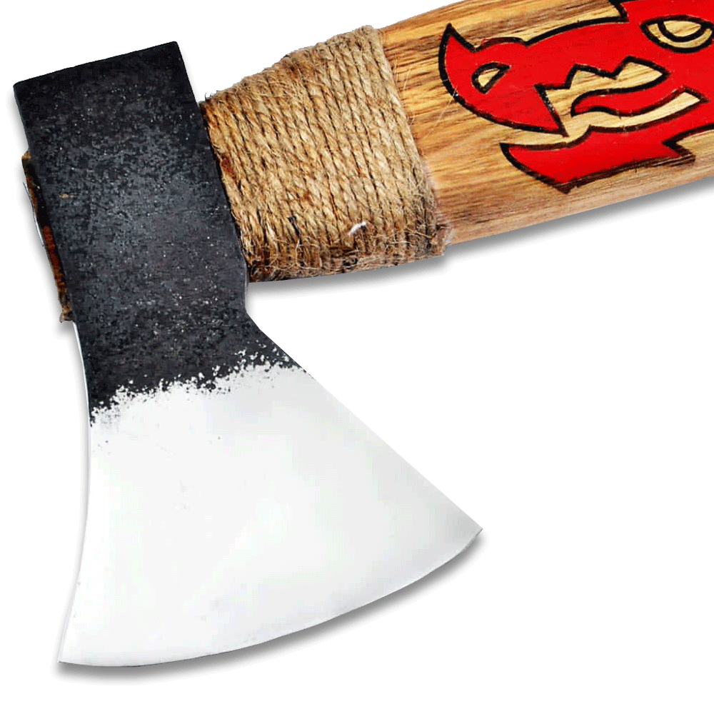 WHITE DEER Hand Forged Red Dragon Axe With Custom Carbon Steel Head