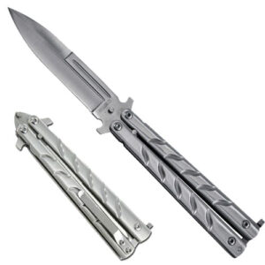 Silver Twist II Butterfly Knife Balisong Flipper