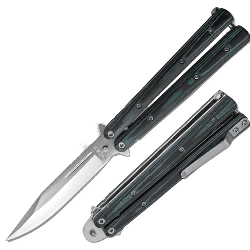 Legion Green Micarta Balisong Butterfly Knife