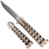 Scoundrel Alloy Balisong Butterfly Knife Copper Color Handle Sliver Blade