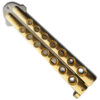 Scoundrel Alloy Balisong Butterfly Knife Gold Color Handle Sliver Blade