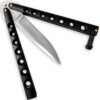 Scoundrel Alloy Balisong Butterfly Knife Black with Silver Blade