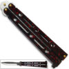 Executive Butterfly Balisong Knife Hailfire Red 10.25in Flipper