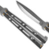 Executive Butterfly Balisong Knife Chromed Silver 10.25in Flipper