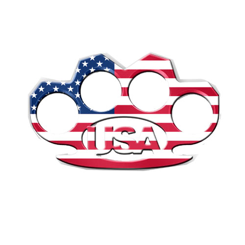 USA Heavy Duty Belt Buckle & Knuckle American Whoopin Flag Print Old Glory