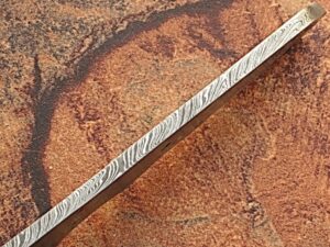 Custom Made Damascus Steel Skinner Knife (Blank Blade) 8in 1095 Steel